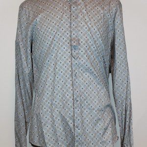 H&M Long-Sleeve Striped Button Down Shirt L Large NWT